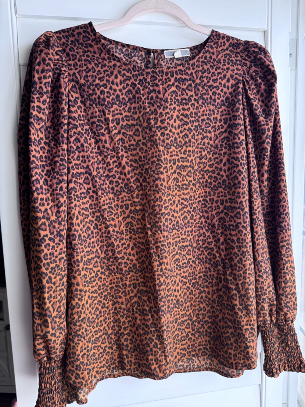 Saba Leopard-Print Blouse in Brown and Black